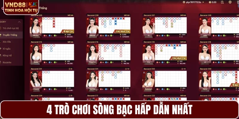 4 trò chơi sòng bạc hấp dẫn nhất