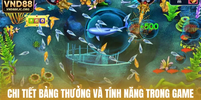 Chi tiết bảng thưởng và tính năng trong game