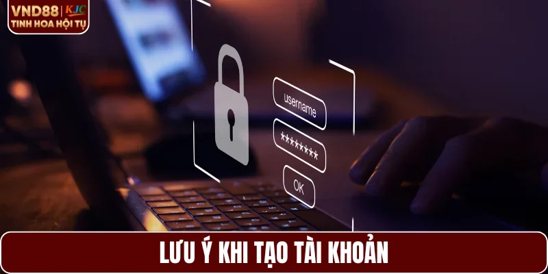 Lưu ý khi tạo tài khoản