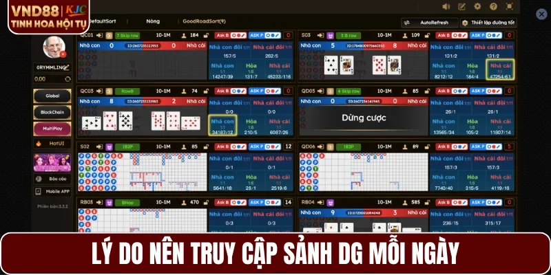 Lý do nên truy cập sảnh DG mỗi ngày