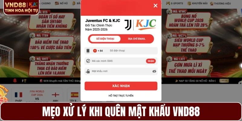 Mẹo xử lý khi quên mật khẩu VND88