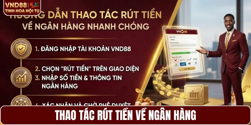 Thao tác rút tiền về ngân hàng